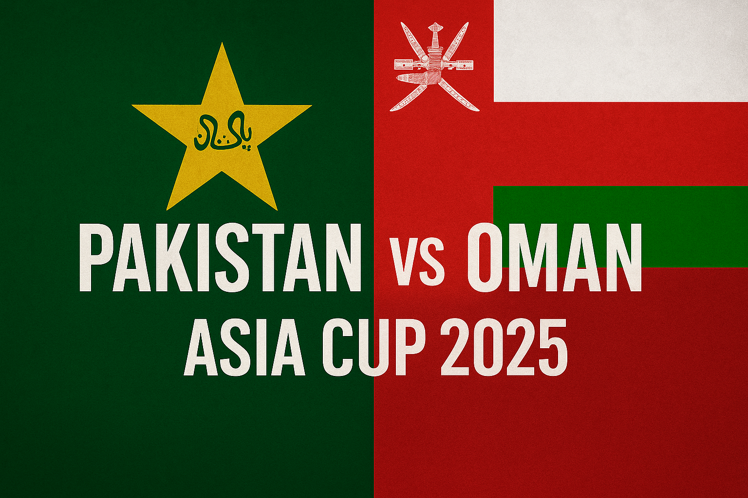 Pakistan vs Oman Asia Cup 2025