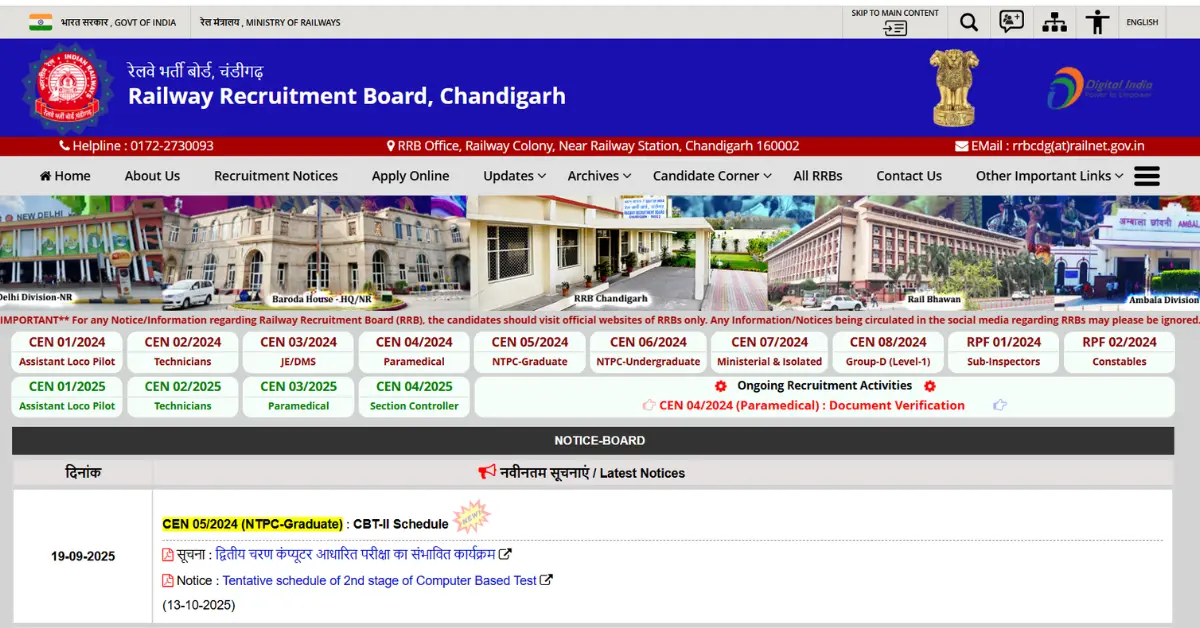 RRB NTPC graduate result